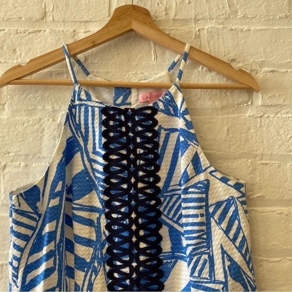 Lilly Pulitzer || Annabelle Shift Mini Dress Blue Bay Yacht 4 - Picture 2 of 7